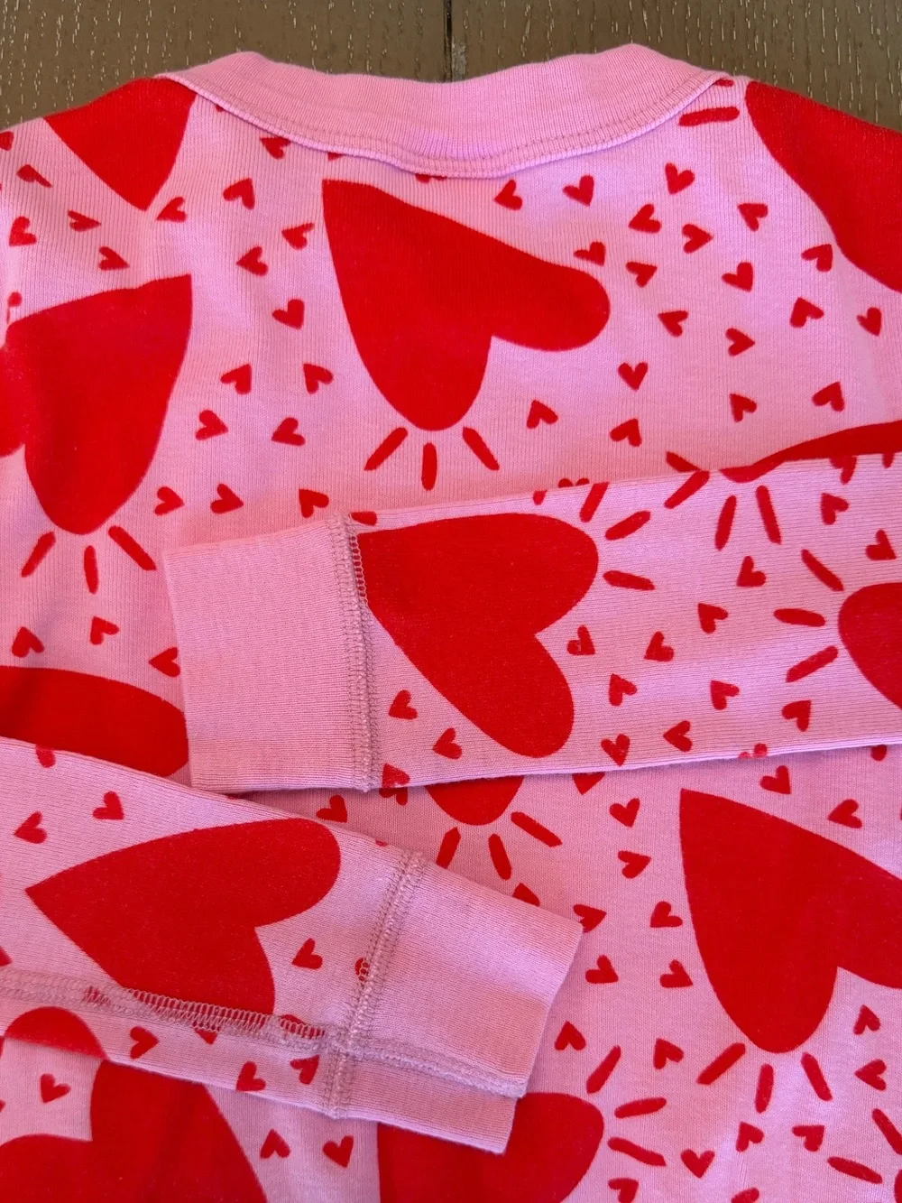Hanna Andersson Girls 2-Piece Pink Heart Valentine’s Day Pajama Set • Size 5